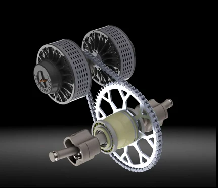 Electric drivetrain layout